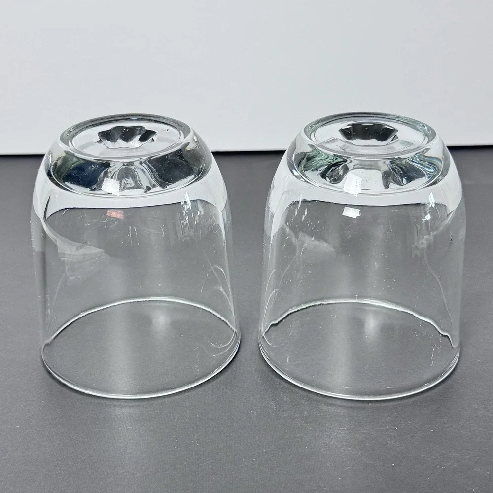 Set Of 2 Glasses With Pinwheel Poke Whiskey Double Old Fashion Barware Drinkware